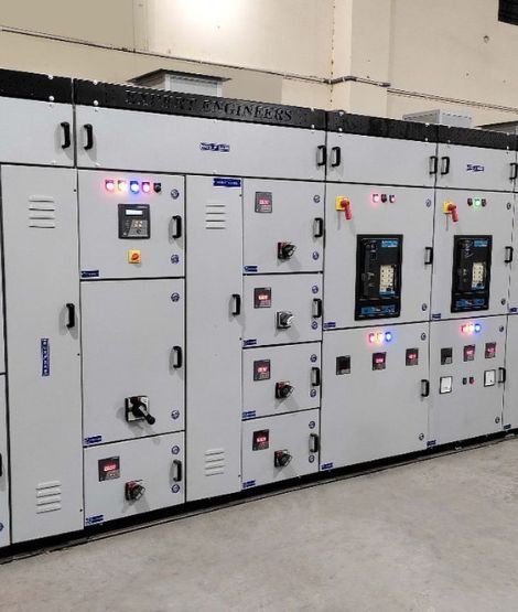 Inside view of a Distribution Board (DB) with MCBs and switchgear